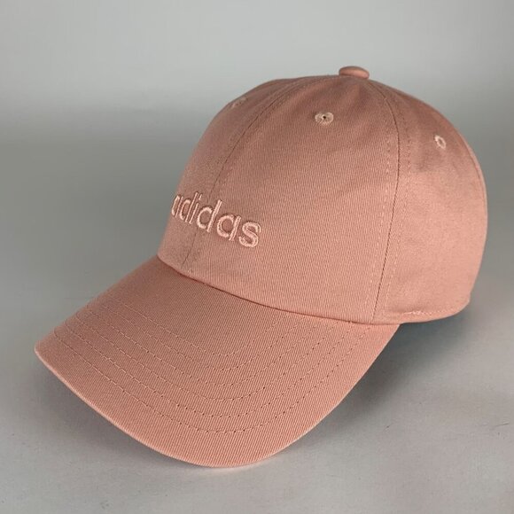 Adidas Unisex Aeroready Peach Colored Relaxed Fit Strapback Adjustable Hat - Picture 1 of 6